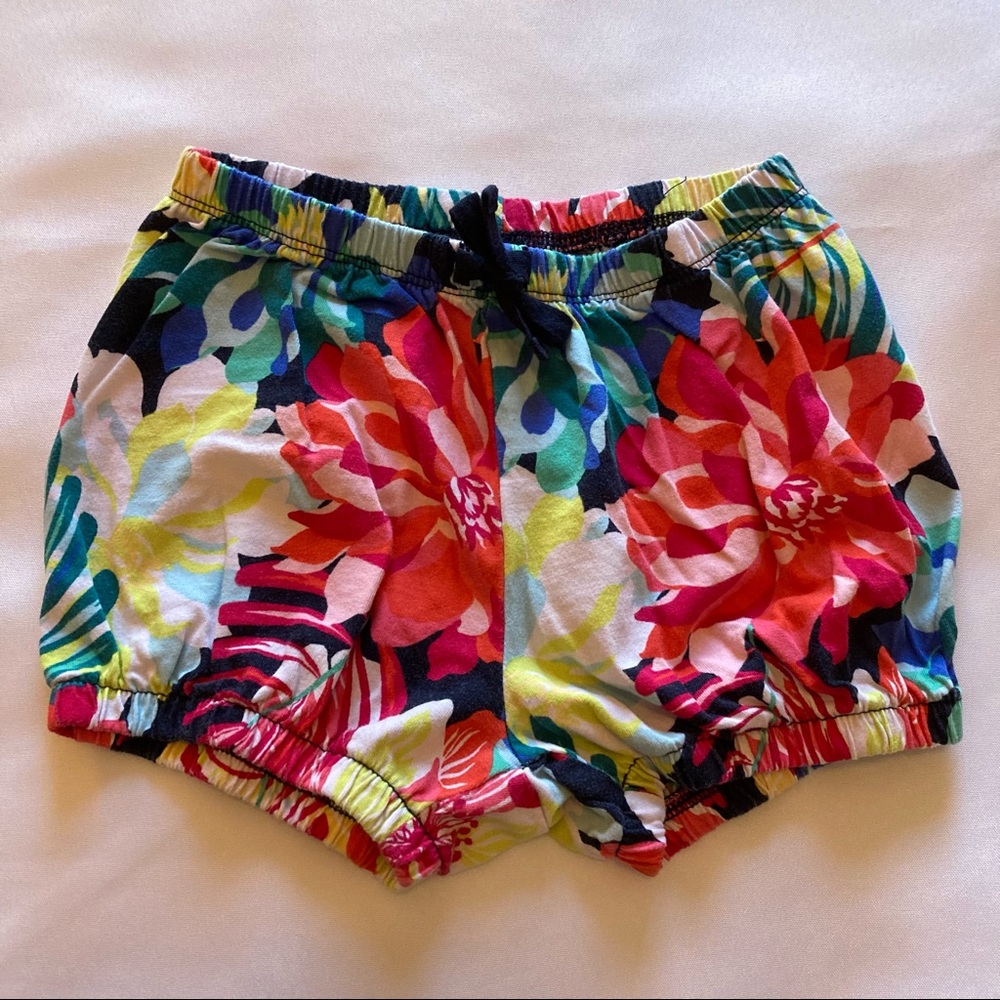 Baby GAP Balloon/Bubble Tropical Floral Shorts